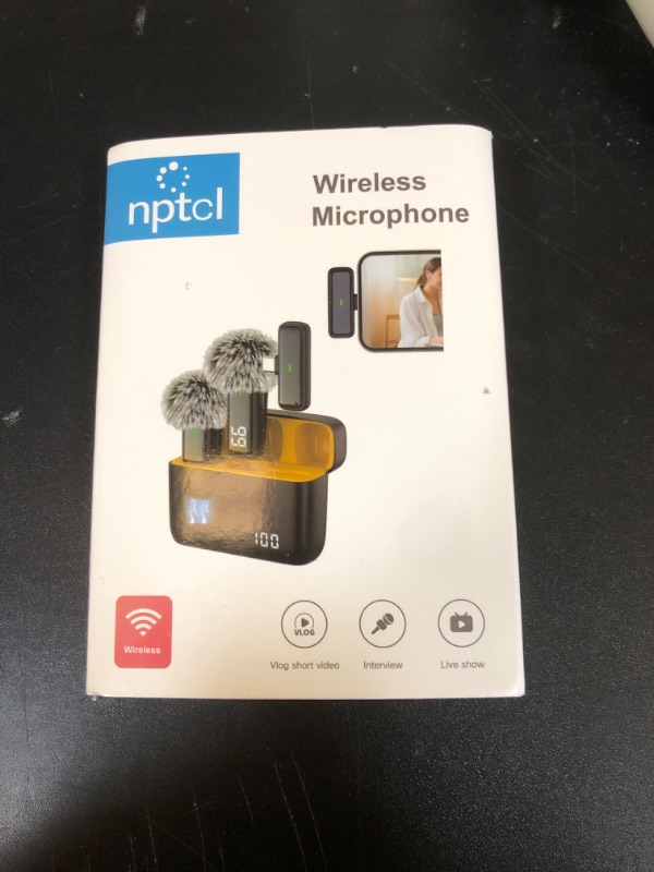 Photo 1 of NPTCL Wireless Microphone for Android Lav Mic USB C Lavalier Microphone Type C Lapel Mic for iPhone 15/16 iPad Video Recording Vlog TikTok Instagram - 24H Charging Case Noise Reduction