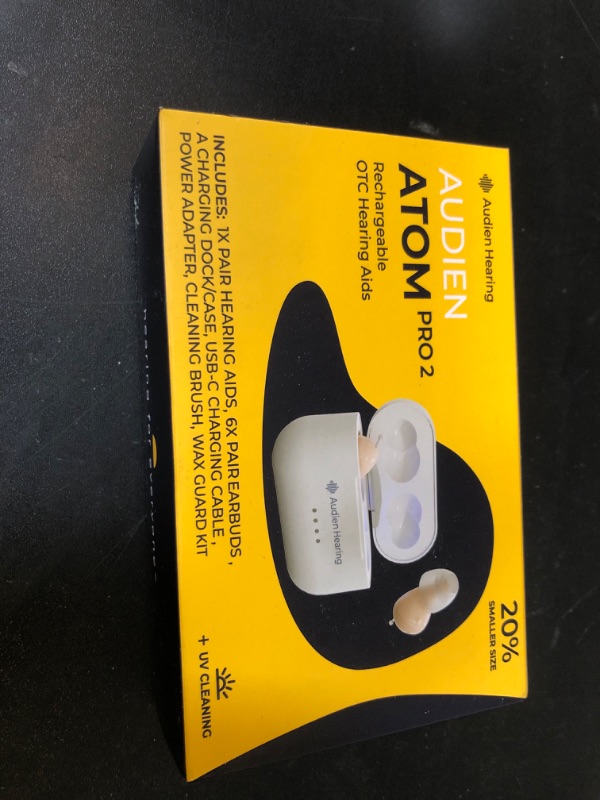 Photo 3 of Audien ATOM PRO 2 Wireless Rechargeable OTC Hearing Aid, Premium Comfort Design and Nearly Invisible