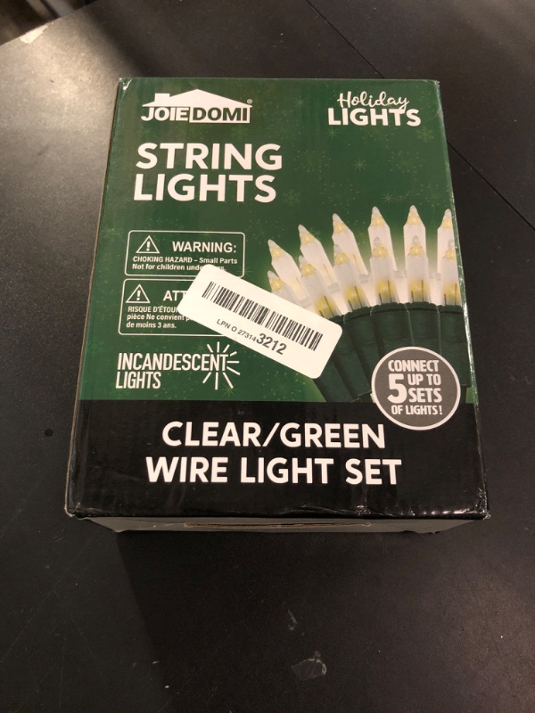 Photo 2 of 100 Counts Clear Green Wire Christmas Light Set of 2