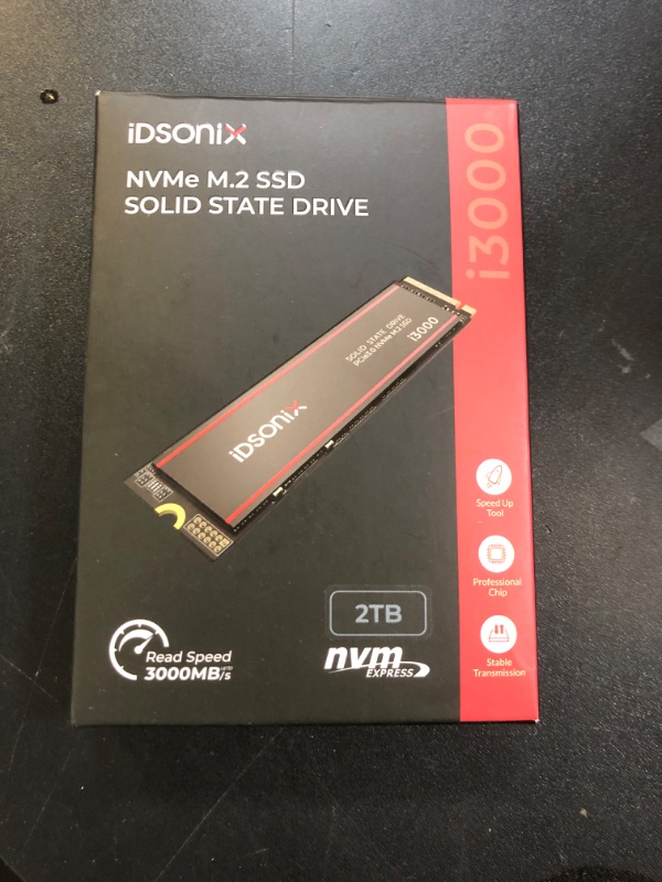 Photo 1 of iDsonix M.2 SSD 2TB, PCIe Gen3x4, Speed Up to 3,100 MB/s, NVME SSD M.2 2280 with 3D NAND Flash and Heatsink, Internal Soild State Drive 2TB SSD for Laptop, Desktop and PC