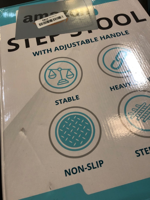 Photo 1 of JJ CARE Step Stool with Handle (300 lbs. Capacity), Adjustable Step Stools for Adults with Handrail, Non-Slip Heavy Duty Step Stool for Elderly, Steel Frame Platform and Height Adjustable Step Stool