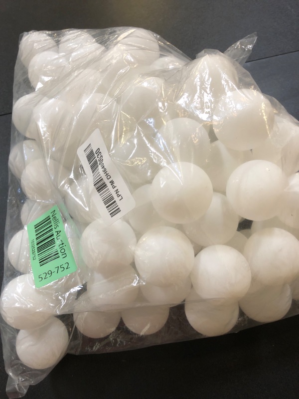 Photo 2 of 100 Pack Balls Table Tennis Balls Multi Colored Balls 40mm Plastic Balls 40mm Beer Balls Bulk Small Balls Washable Game Balls for Carnival Pool Games, Party Decoration Pet Toy Sports (White)