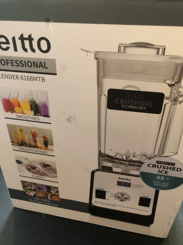 Photo 2 of Aeitto Blender, Blenders for Kitchen with 1500-Watt Motor, 68 Oz Large Capacity, Professional Countertop Blenders for Ice Crush, Frozen Drinks, Silver