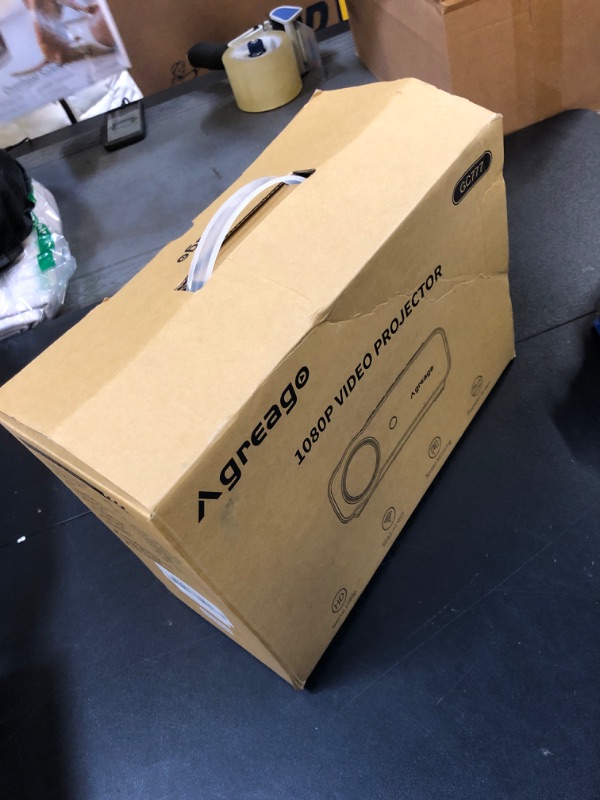 Photo 1 of Projector with WiFi and Bluetooth, 5G WiFi Native 1080P 14000L 4K Supported, AGREAGO Portable Outdoor Projector with Screen, Home Theater Projector Compatible with TV Stick/iOS/Android/Win/HDMI/USB