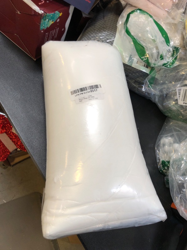 Photo 2 of 2.2 LB / 35.3 Ounce Premium Polyester Fiber Fill, Stuffing for Stuffed Animals, Pillows, Quilts, Paddings, Pouf, Fiberfill, Stuffing, Machine Washable, White