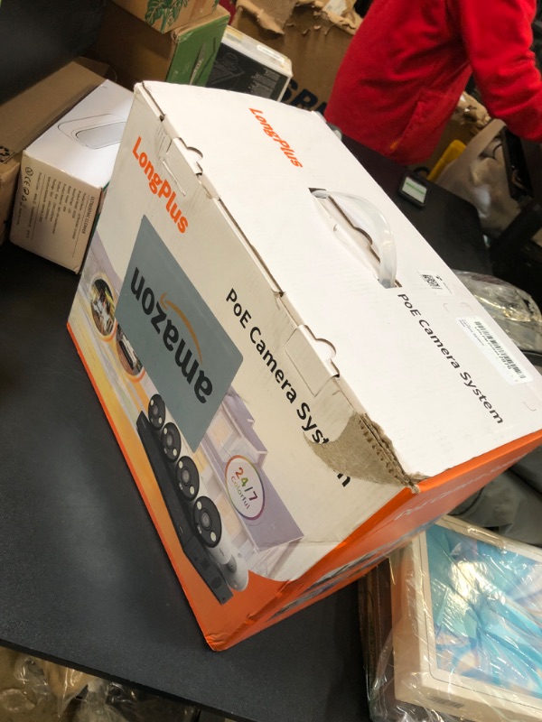 Photo 1 of LongPlus 4k Security Camera System, 8CH NVR Wired Home Security Camera System Outdoor, 4 PoE IP Cameras, LED Spotlights Color Night Vision, 2.8mm Lens, 132° Angle, LED Flash Alarm Lights, with 2TB HDD