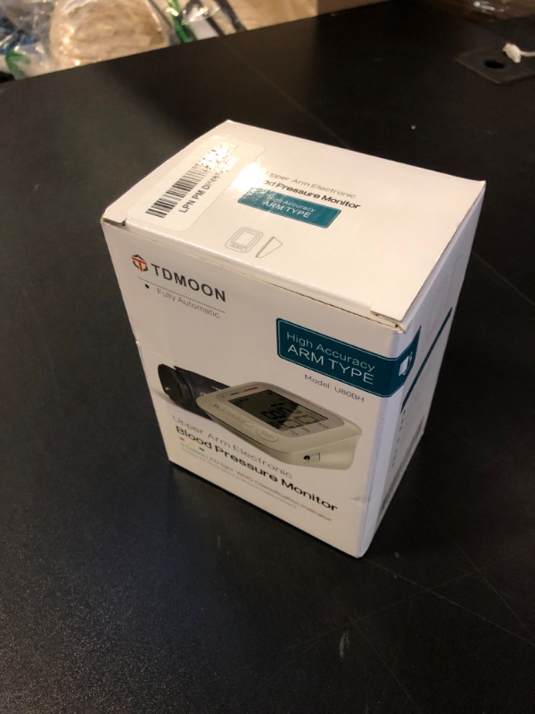 Photo 1 of Electronic Blood Pressure Monitor, Upper Arm Automatic Digital BP Monitor Large Cuff, 2 Users 180 Memory Large Display, Irregular Heart Rate Indication, with DC Adapter for Home Use