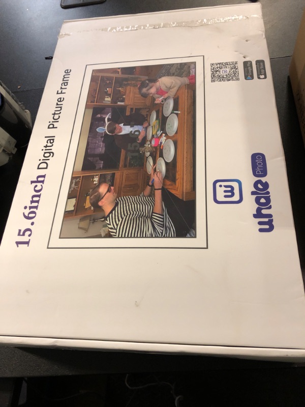 Photo 1 of Oqsonwu 15.6'' Extra Large WiFi Digital Picture Frame 1920x1080 IPS Touch Screen Digital Photo Frame 32GB Storage Automatic Rotation Wall-Mounted Digital Frame Send Photos and Videos via Free apps