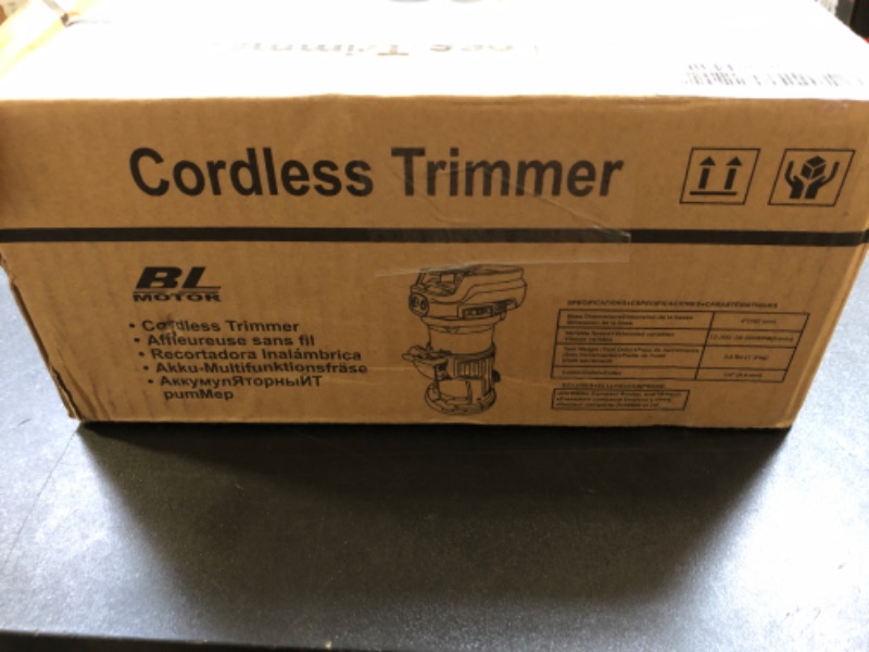 Photo 1 of Cordless Compact Router 18V Battery (Bare Tool), 6 Variable Speeds Router Tool for Woodworking, 800W 30,000 RPM Fixed Base Wood Router with Trim Router Bits, Edge & Roller Guide, Dust Hood