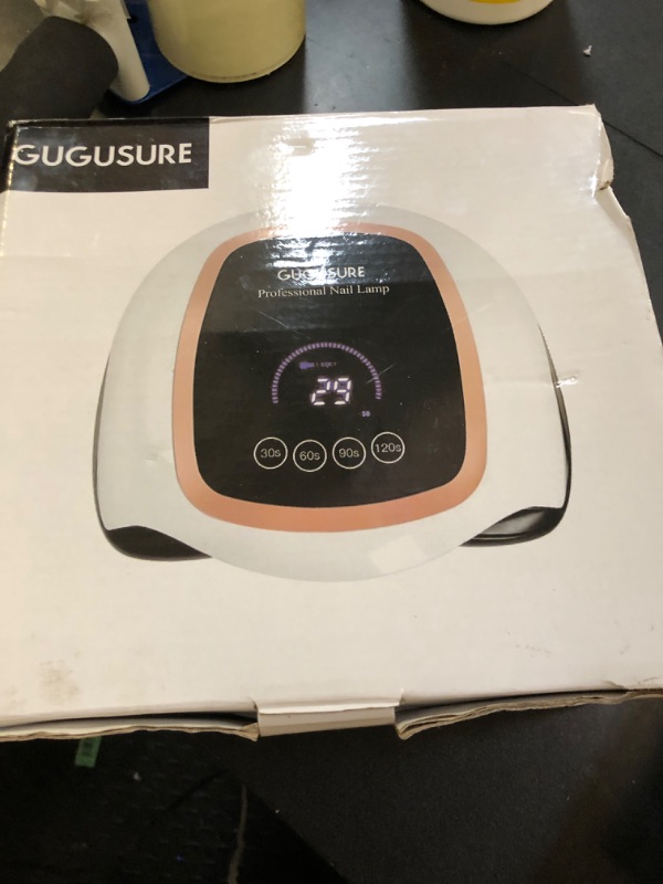Photo 1 of UV LED Nail Lamp, Gugusure 168W Nail Curing Lamps for Home & Salon, Led Nail Dryer for Gel Polish with Automatic Sensor/4 Timer Setting, Professional Nail Art Tools for Fingernail and Toenail Nail