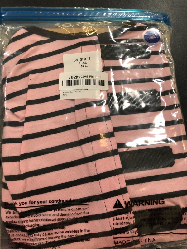 Photo 1 of Kuoser Dog Recovery Suit, Anti Licking Dog Rear Leg Sleeve, Abdominal Dog Surgical Suit with Pants Cover Protect Wounds, Dog Elbow Protector Soft Dog Surgery Onesie Cone Alternative, Pink XL
