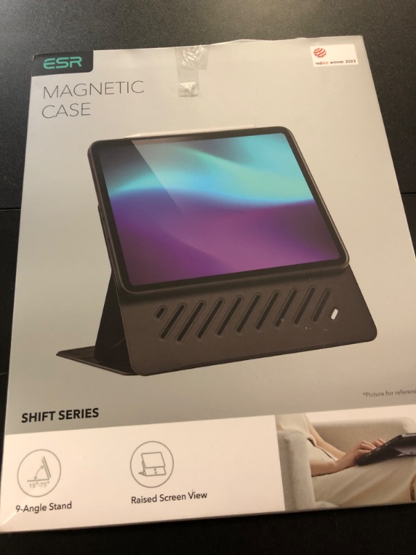 Photo 1 of ESR for iPad Pro 13 Inch Case M4(2024), iPad Pro 13 Rotating Case with Removable Magnetic Cover, Adjustable Portrait/Landscape Stand with Raised Screen View, 9 Standing Angles, Shift Series, Blue