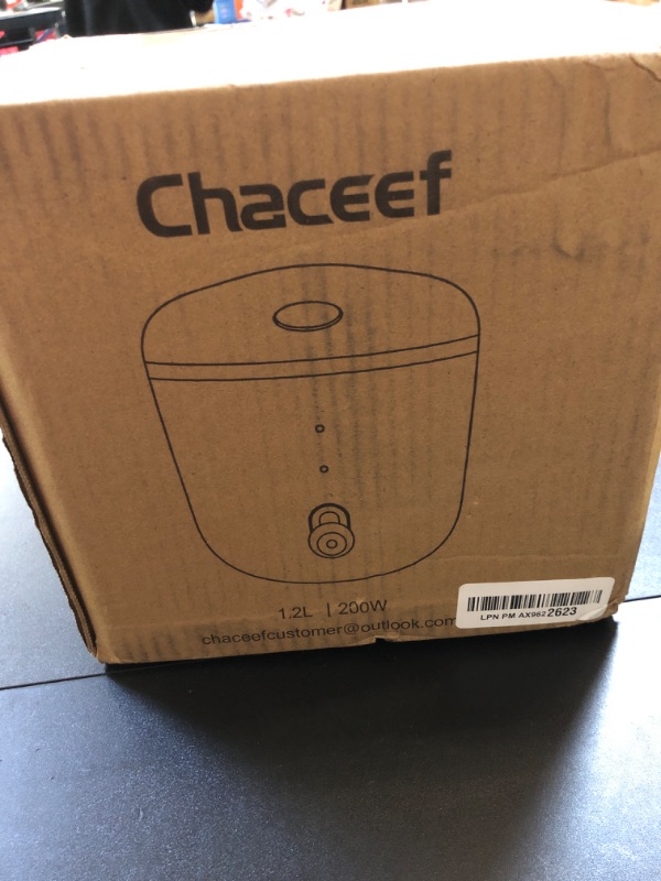 Photo 1 of CHACEEF Mini Rice Cooker 2-Cups Uncooked, 1.2L Small Rice Cooker with Non-stick Pot, Mini Rice Maker with One Touch & Keep Warm Function, Food Steamer, Black