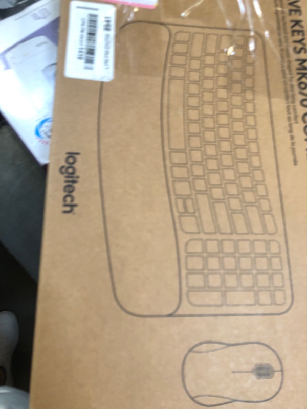 Photo 1 of Logitech Wave Keys MK670 Combo, Wireless Ergonomic Keyboard with Signature M550 L Wireless Mouse, Comfortable Natural Typing, Bluetooth, Logi Bolt, for Multi-OS, Windows/Mac - Graphite