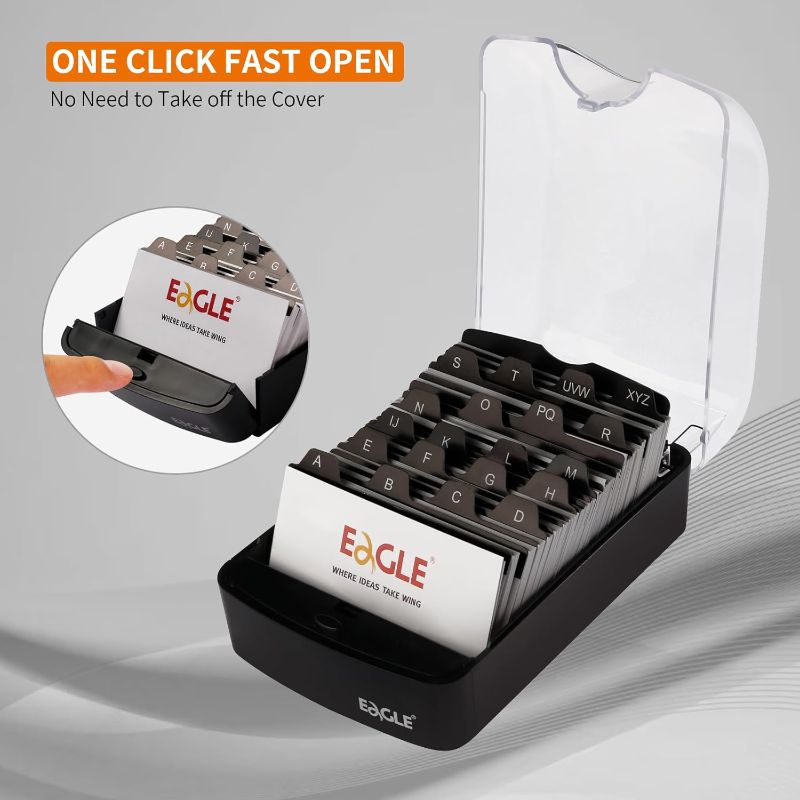 Photo 1 of 
Eagle Business Card Box, Push-Button,Storage up to 350 Cards