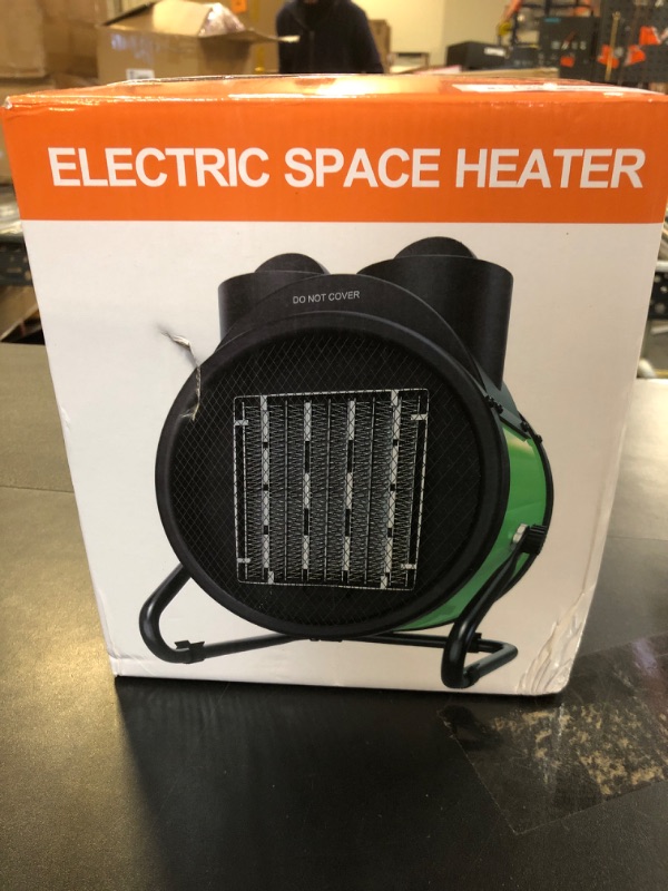 Photo 1 of Buyplus Outdoor Heaters for Patio - 1500W Portable Garage Heater with 90°Adjustable Angle, Overheat Protection & 2S Fast Heating, Electric Space Heater for Patio, Garage, Bedroom, Office (Green)