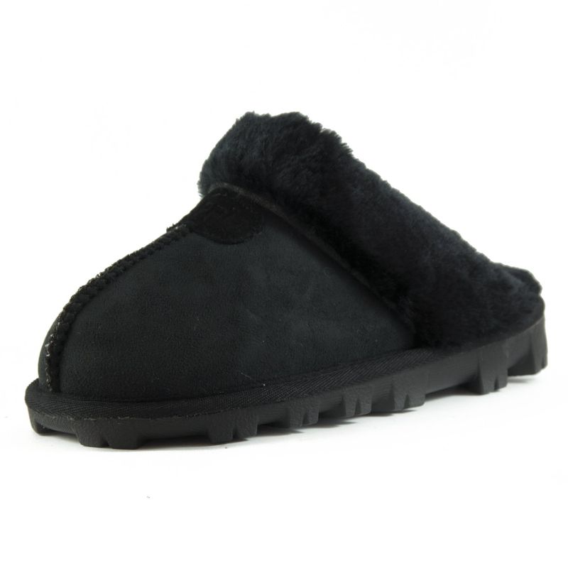 Photo 1 of  CLPP'LI Womens Slip on Faux Fur Warm Winter Mules Fluffy Suede Comfy Slippers - Black - 8