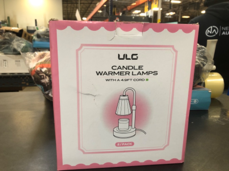 Photo 1 of ULG 2-Pack Candle Warmer Lamp with Dimmer, Lamp Candle Heater with 4 Bulbs for 3 Wick Candles, Height Adjustable Candle Melter Light for Scented Wax, for Her/Mom, Amber