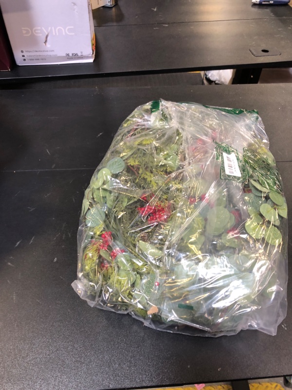 Photo 1 of 6.3FT Christmas 144 Branch Tips Cedar Garlands, Anna's Whimsy Artificial Pine Cypress Greenery Garland, Christmas Decorations Holiday Indoor Outdoor Christmas Decor Winter Garland