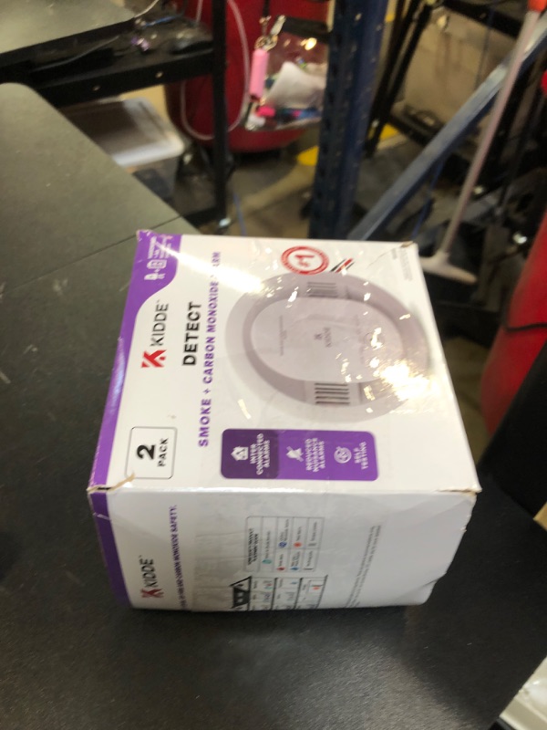 Photo 1 of Kidde Hardwired Smoke & Carbon Monoxide Detector, AA Battery Backup Smoke Alarm, Interconnectable, LED Warning Light Indicators, 2 Pack