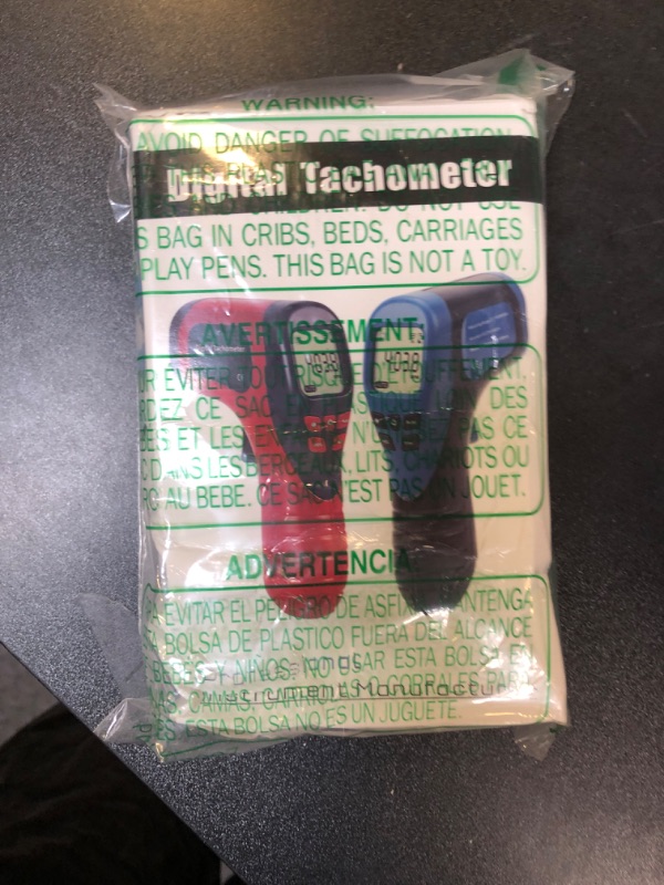 Photo 1 of Handheld Digital Laser Tachometer - Non-Contact RPM Meter, Measures 2.5-99,999 RPM, High Precision with LCD Display, Reflective Tape Included, Ideal for Motor Speed and Industrial Use