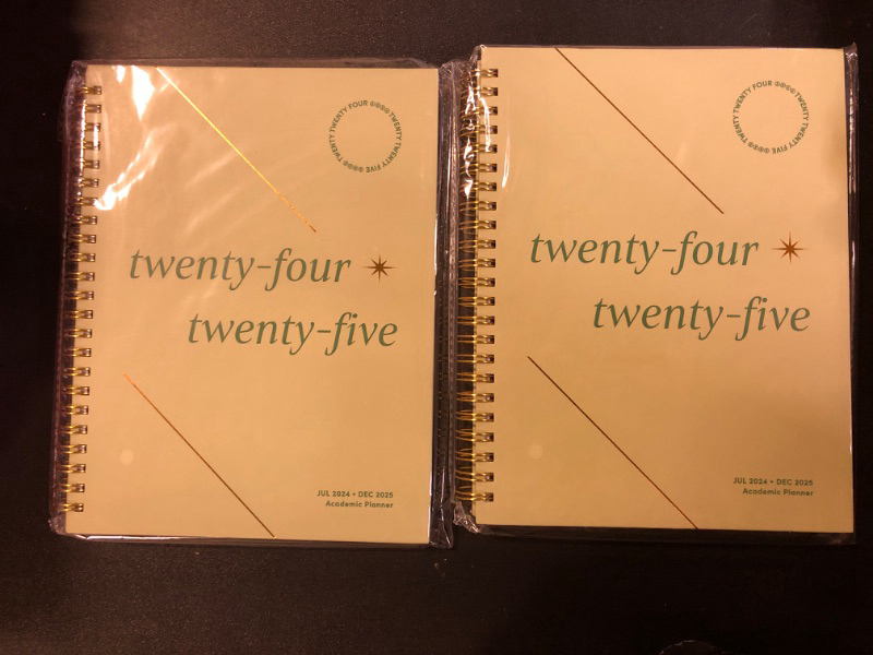 Photo 2 of 2 Books of Riley's Planner 2024-2025 Academic Year, 18-Month Serif Weekly Planner - Classic Weekly & Monthly Agenda Planner, Durable Cover, Notes Pages, Twin-Wire Binding (8 x 6 inch, Green)