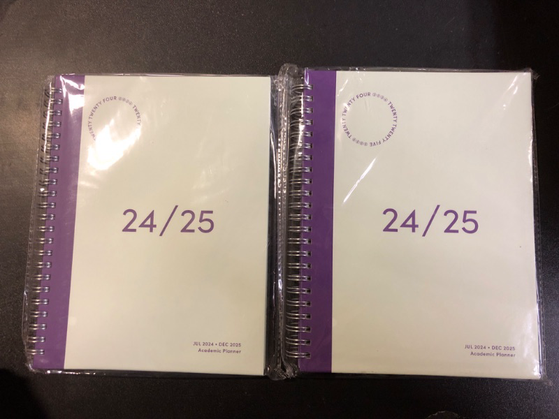 Photo 2 of 2 Books of Riley's Planner 2024-2025 Academic Year, 18-Month Simple Weekly Planner - Streamlined Weekly & Monthly Agenda Planner, Sturdy Cover, Notes Pages, Twin-Wire Binding (8 x 6 inch, Teal)