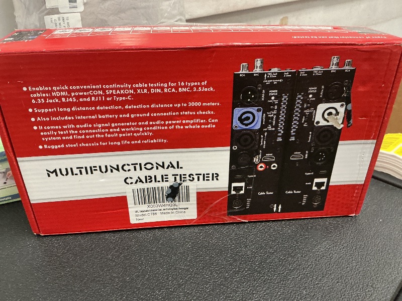 Photo 3 of MFL. Detachable Advanced Cable Tester Line Audio Cable Checker and Finder 10-Way Switch Wire Tracker with LED Indicators, Separate Working Mode, Rectangular