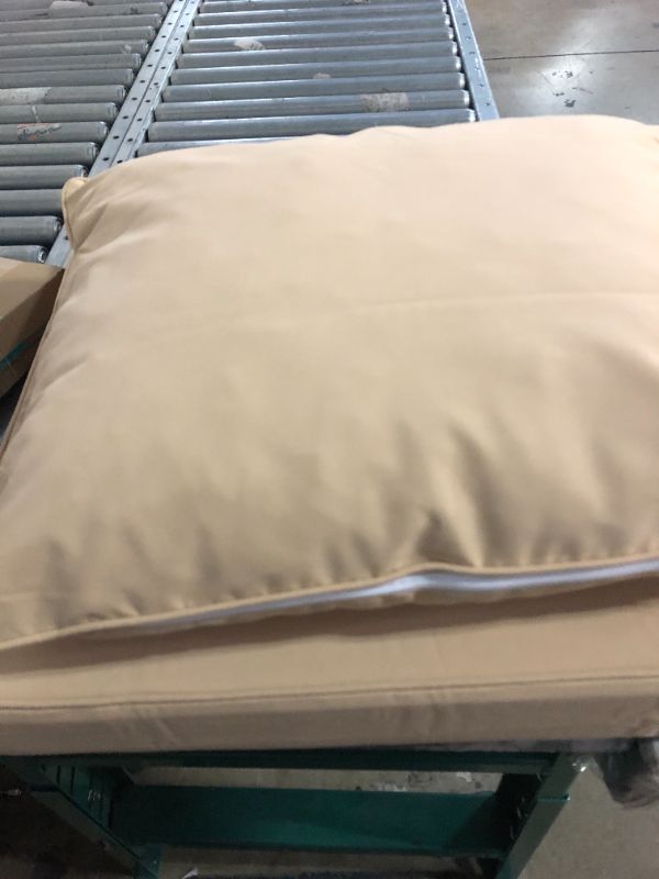 Photo 1 of downluxe Waterproof Outdoor Chair Cushions 24x24, Outdoor Cushions for Patio Furniture with Removable Cover, Outdoor Deep Seat Patio Cushion Set with Backrest for Sofa, Couch and Patio Chairs, Khaki