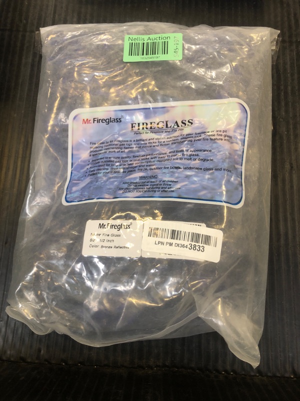 Photo 1 of Mr. Fireglass 10 Pounds Fire Glass - 1/2 Inch High Luster Reflective Tempered Glass Rocks for Fireplace Fire Pit Table and Landscaping, Bronze