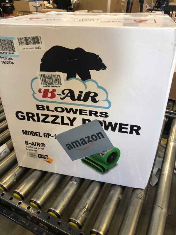 Photo 2 of B-Air Grizzly GP-1 1 HP 3550 CFM Grizzly Air Mover Carpet Dryer Floor Fan for Water Damage Restoration and Pet Cage Dryer Black