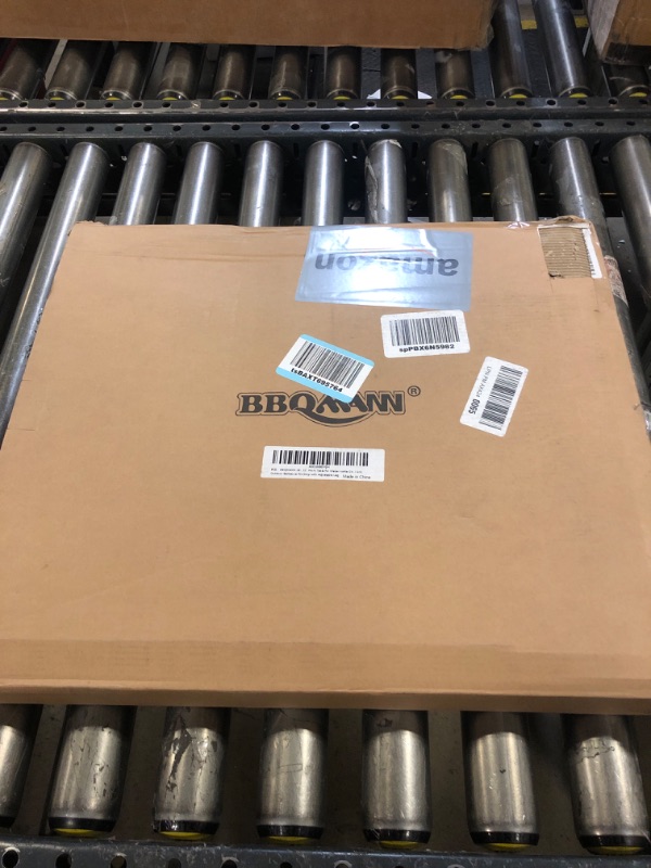 Photo 1 of BBQMANN Side Table for 18", 22" Weber Kettle Grill, Heavy Duty Portable Side Shelf for Charcoal Kettle Grill, Outdoor Barbecue Worktop with Adjustable Leg