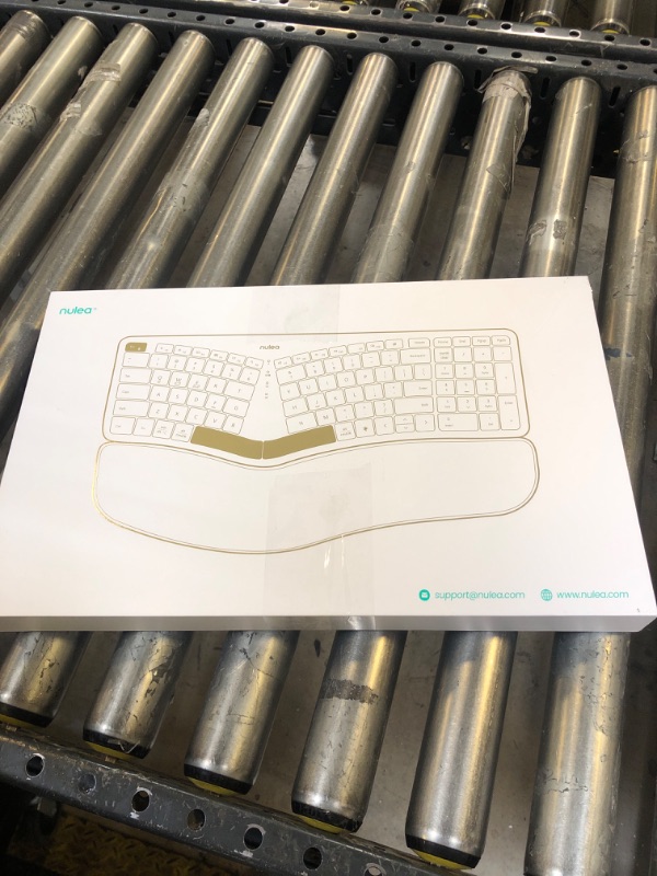 Photo 1 of Nulea RT05 Wireless Ergonomic Keyboard, Split Keyboard with Wrist Rest, USB-C Charging, 7-Color Backlight, Natural Typing, Bluetooth and USB Connectivity, Compatible with Windows,Mac