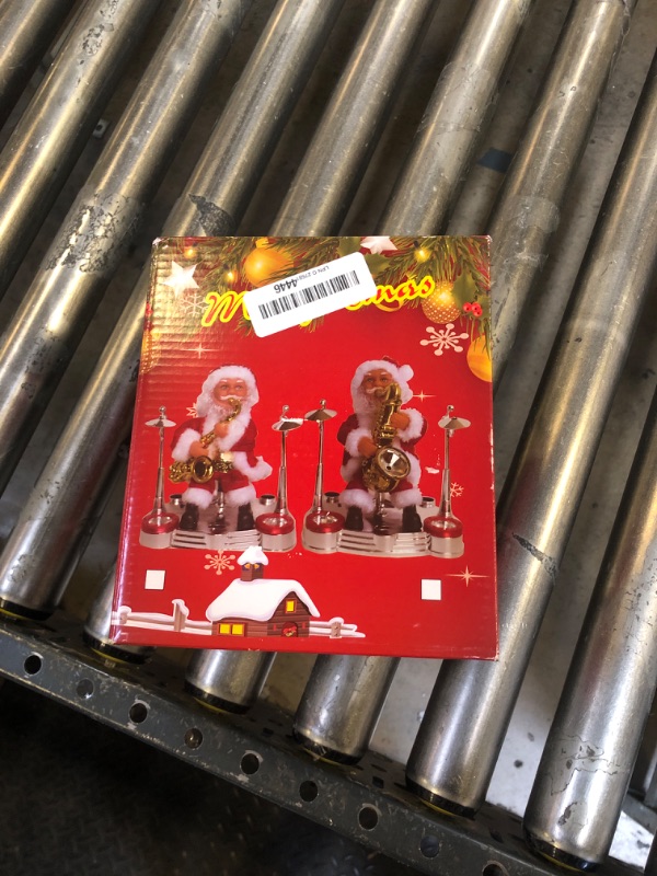 Photo 1 of STOBOK Dancing Singing Santa Claus Playing Drum Christmas Doll Musical Moving Figure Battery Operated Decoration
