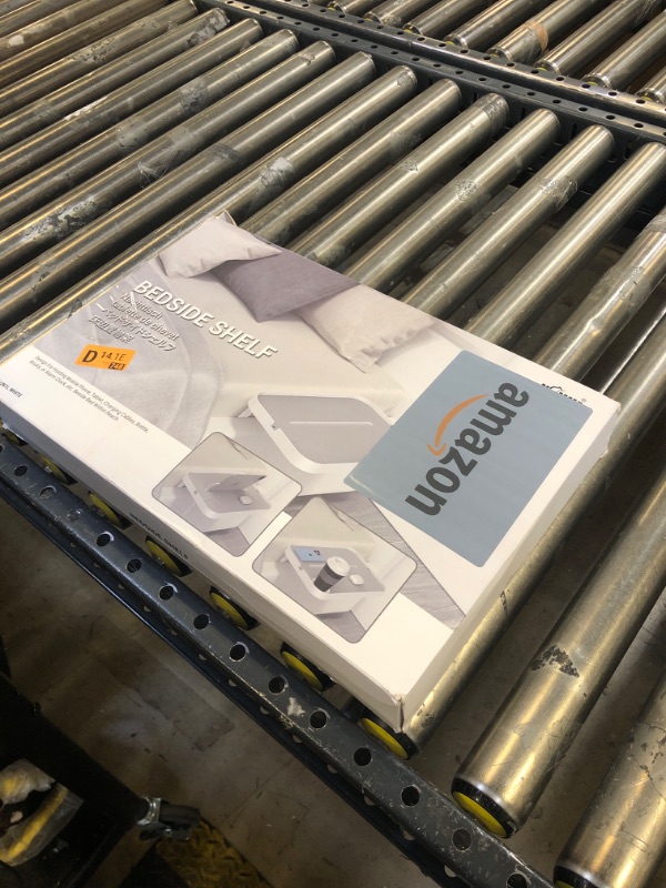 Photo 1 of KIWIFOTOS Bedside Shelf for Bed, Bedside Tray Table Under Mattress for Box Spring Bed/Plate Bed/Platform Bed, 17" Large Bed Tray Nightstand Shelf Bedside Caddy for College Dorm Bed