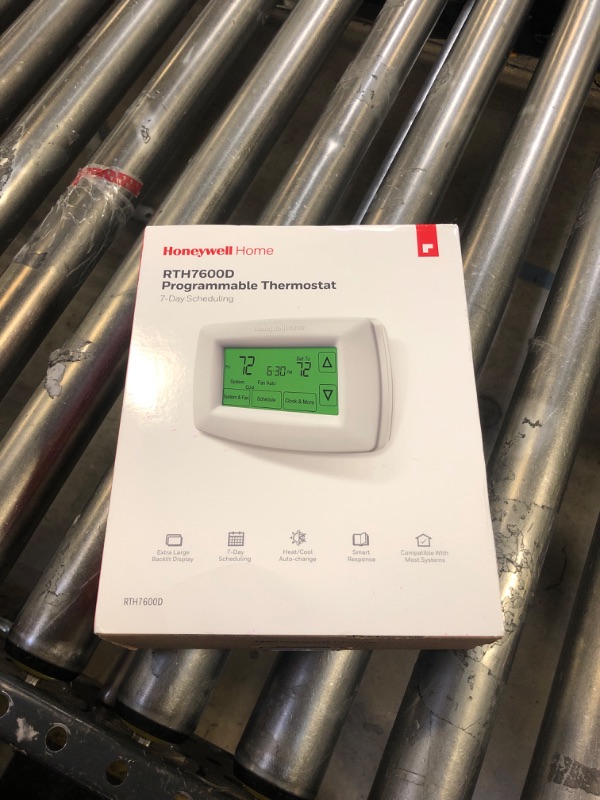 Photo 1 of Honeywell Home RTH7600D 7-Day Programmable Touchscreen Thermostat, small, white, 1-pack