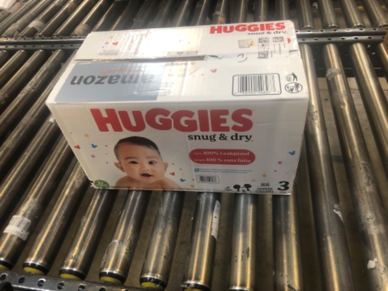 Photo 2 of Huggies Size 3 Diapers, Snug & Dry Baby Diapers, Size 3 (16-28 lbs), 88 Count, Packaging May Vary