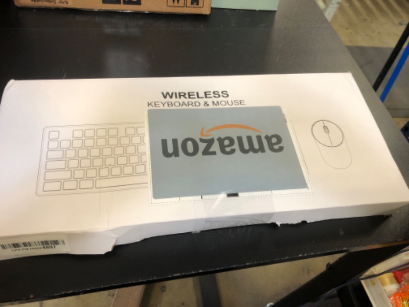 Photo 1 of Wireless Keyboard and Mouse, WisFox Full-Size Wireless Mouse and Keyboard Combo, 2.4GHz Silent USB Wireless Keyboard Mouse Combo for PC Desktops Computer, Laptops, Windows (Slate Grey)