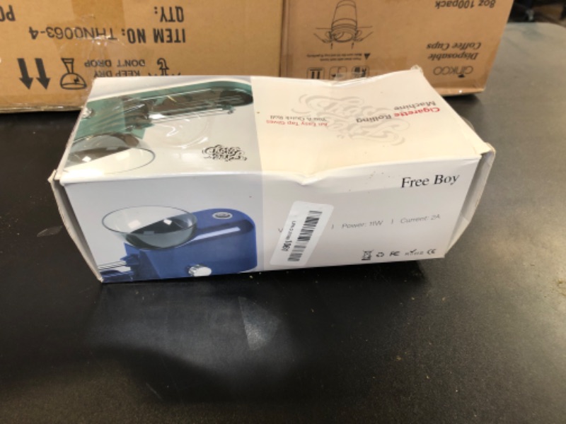 Photo 1 of Free Boy Electric Cones Rolling Machine Automatic Cone Loader Minin Portable Pre Rolled Cones Filling Maker,1 Stirring Rod, 1 Brush(King Size, Black-Lines)