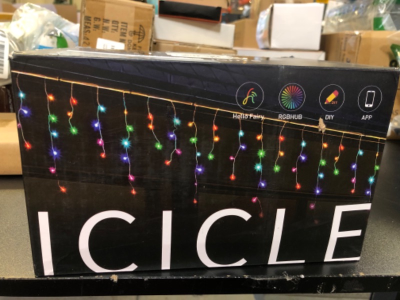 Photo 1 of 66FT Smart Icicle Christmas Lights Outdoor, Dynamic DIY LED Icicle Lights for Outside App Remote Control Color Changing Music Timer, Plug in Curtain String Lights for Fence House Holiday Decor