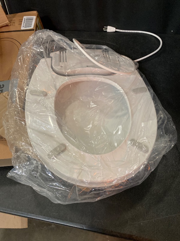 Photo 1 of Brondell L60-RW LumaWarm Heated Toilet Seat with Night Light, 3 Temperature Settings, Gentle Close Lid,Easy Installation,Built-In Controls,Round,White
