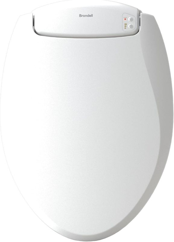 Photo 1 of Brondell L60-RW LumaWarm Heated Toilet Seat with Night Light, 3 Temperature Settings, Gentle Close Lid,Easy Installation,Built-In Controls,Round,White
