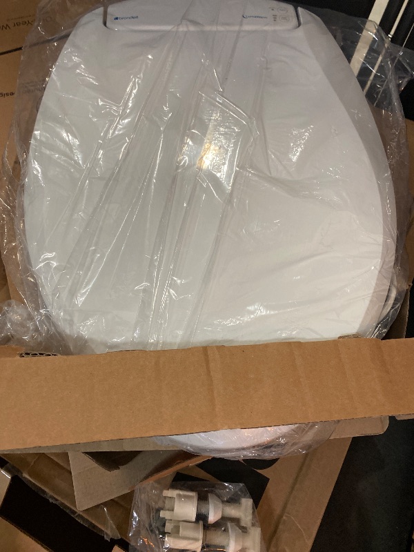 Photo 1 of Brondell L60-EW LumaWarm Heated Toilet Seat with Night Light Three Temperature Settings, Gentle Close Lid, Easy Installation, Built-in Controls, Elongated, White