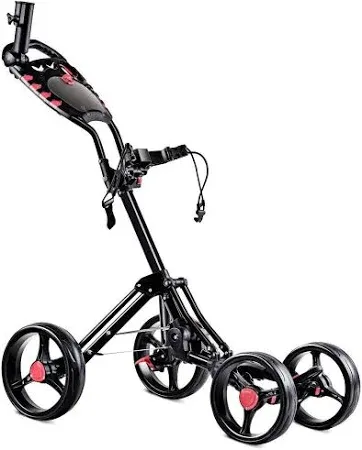 Photo 1 of Costway Folding 4 Wheel Golf Pull Push Cart Trolley Club Umbrella Scorecard Drink Holder
