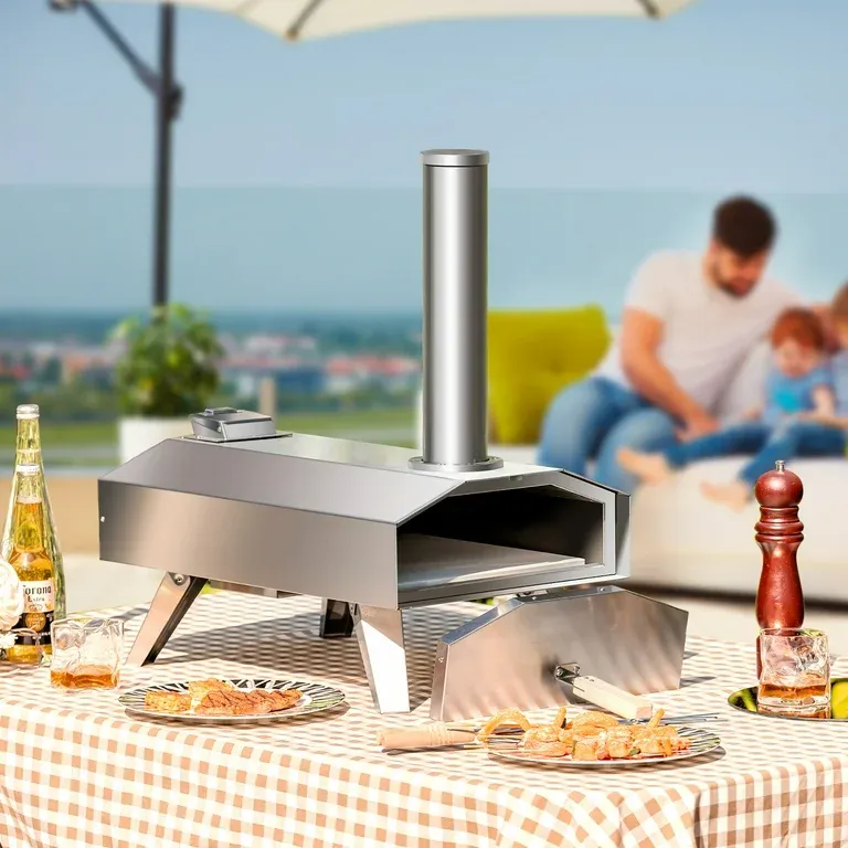 Photo 1 of Portable Stainless Steel Outdoor Pizza Oven with 12 Inch Pizza Stone
