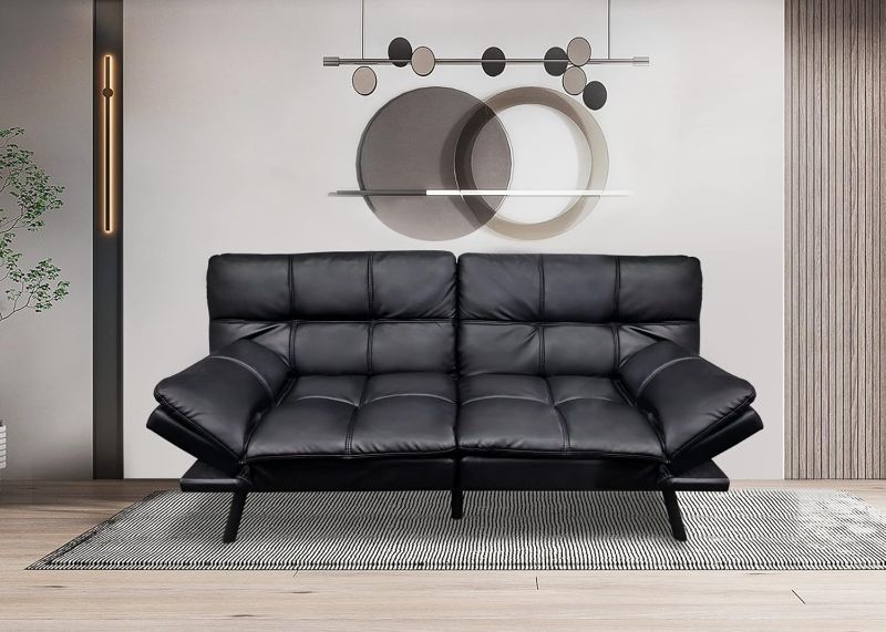 Photo 1 of Futon Sofa Bed,Sleeper Memory Foam Sofa Bed Couch Futon Convertible Sofa