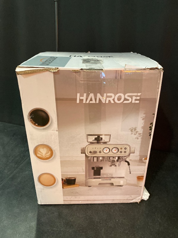 Photo 4 of Espresso Machine With Grinder, 20 Bar Espresso Machine With Grinder?Expresso Coffee Machines With Milk Frother Steam Wand?Espresso Machines For Home, Cappuccino Latte Machine, Espresso Maker White
