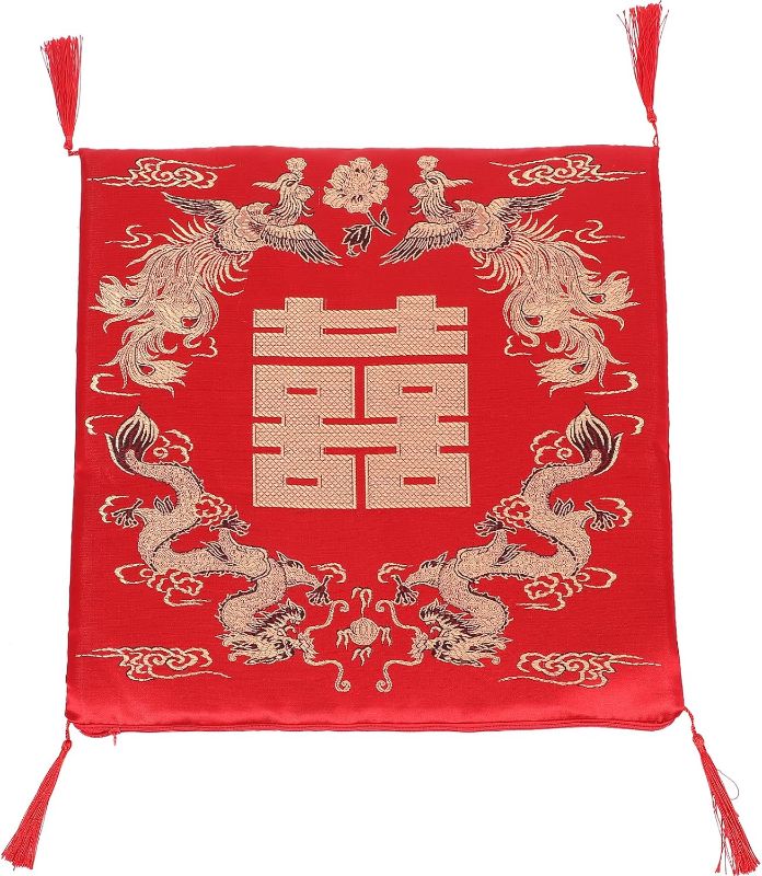 Photo 1 of LOGOFUN Chinese Style Seat Cushion Classic Square Chair Seat Cushion Pad Thickened Chair Cushion for Dining Room Decorations
