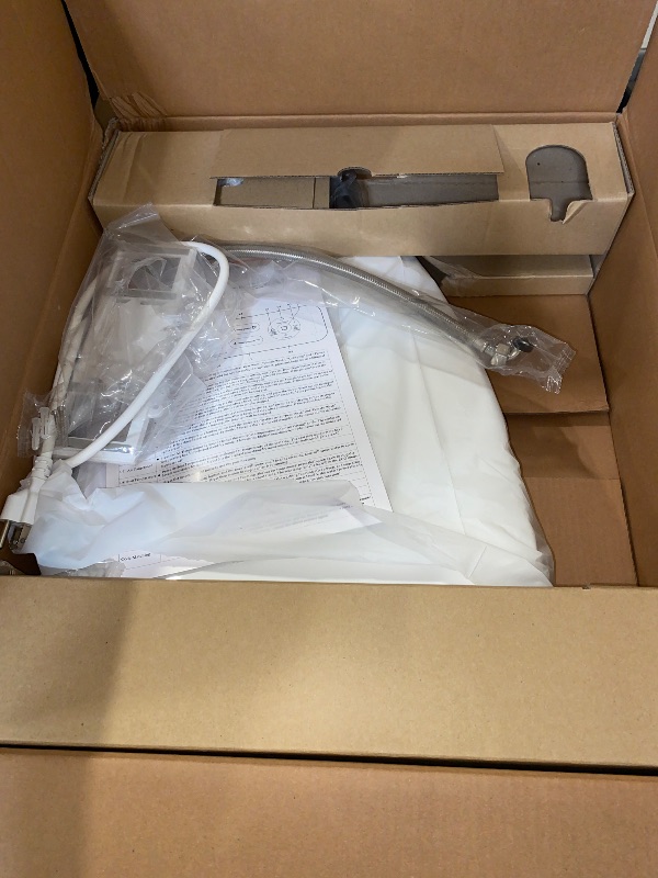 Photo 1 of Brondell LS1800-EW Swash Electric Bidet Toilet Seat With Oscillating Stainless Steel Nozzle, Warm Air Dryer, Heated, Night Light, Gentle Close Lid, Thin Profile, Remote Control, Elongated