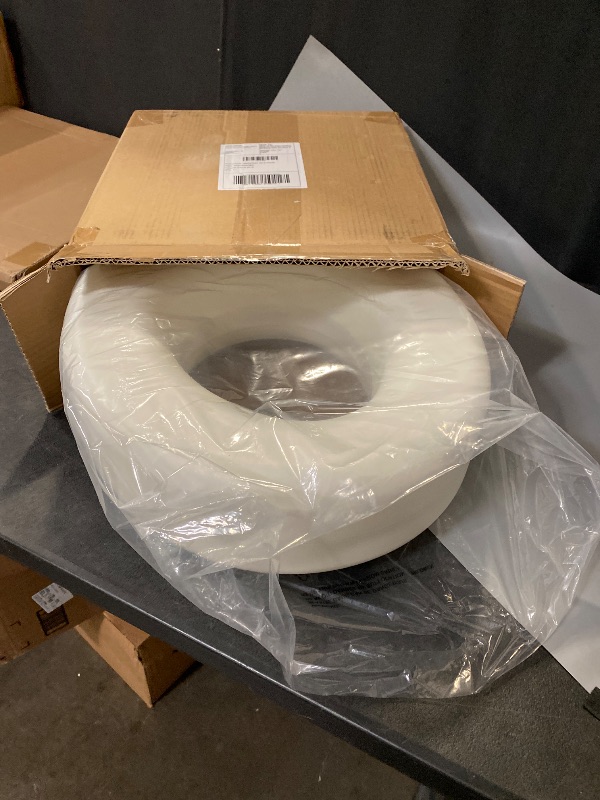 Photo 1 of HealthSmart Enhanced Comfort 5" Raised (Round) Toilet Seat Riser 5 Slip Resistant Pads FSA/HSA Eligible Toilet Seat Risers for Seniors Padded Toilet Seat Elevation 15.7 x 15.2 x 6.1